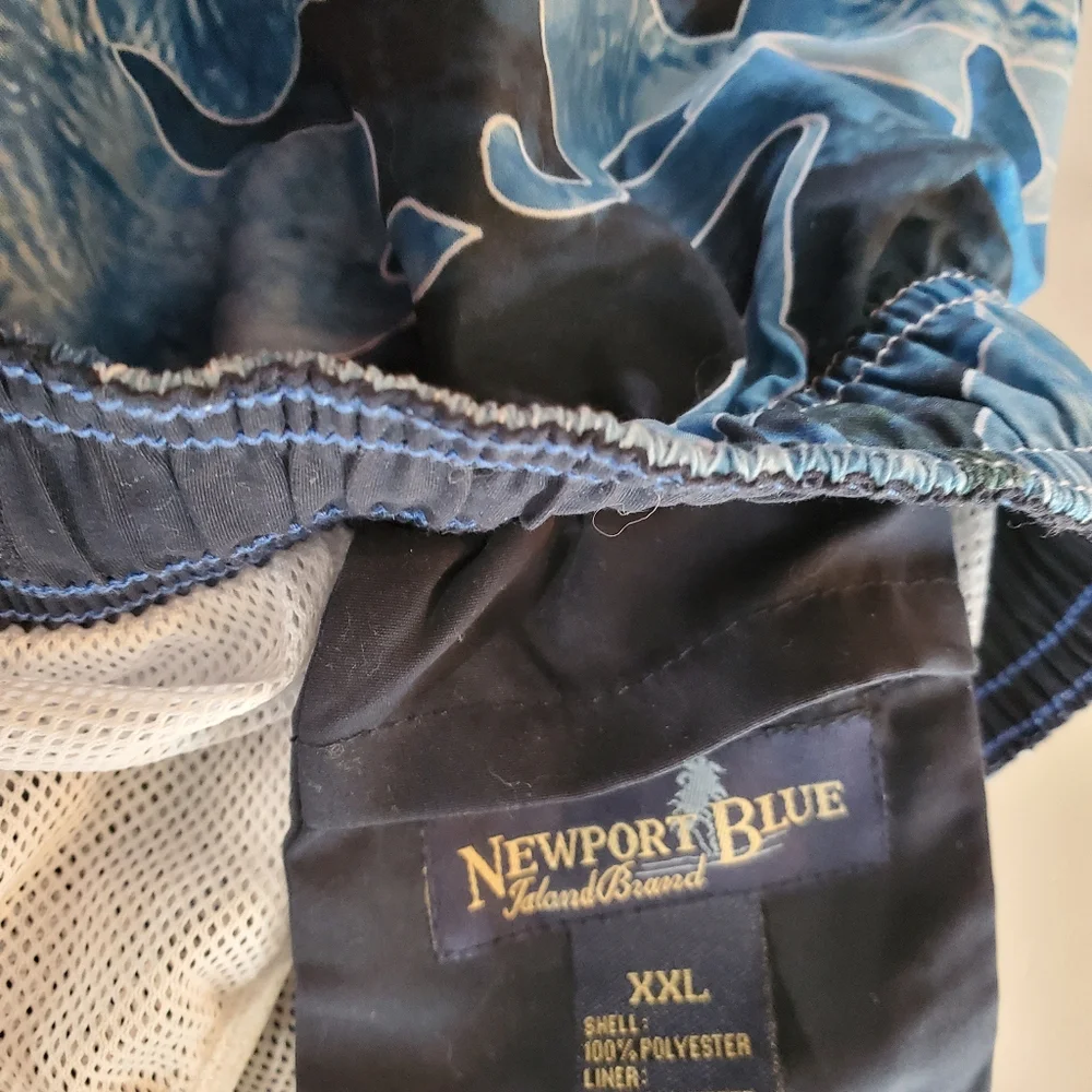 Newport Blue Island Brand Palm Trees Print Men's Swim Trunks size XXL